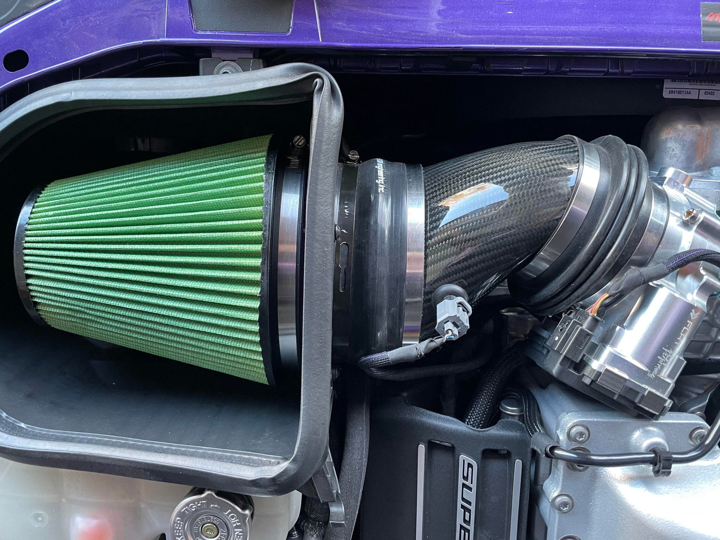 Dodge Redeye Carbon Fiber Intake System OEM Open air box system tube replacement