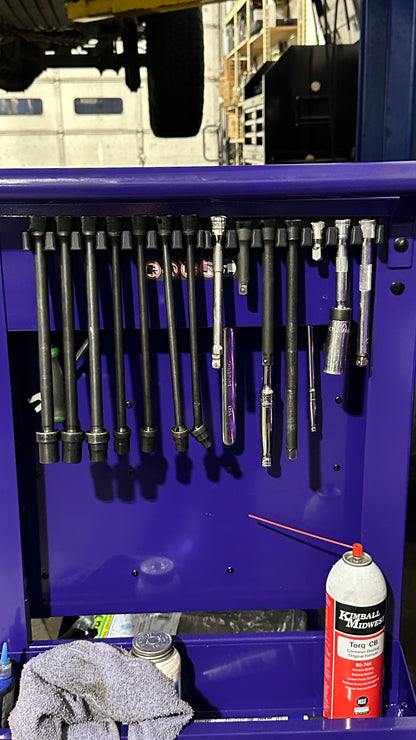 3/8th side mount extension holder for service cart